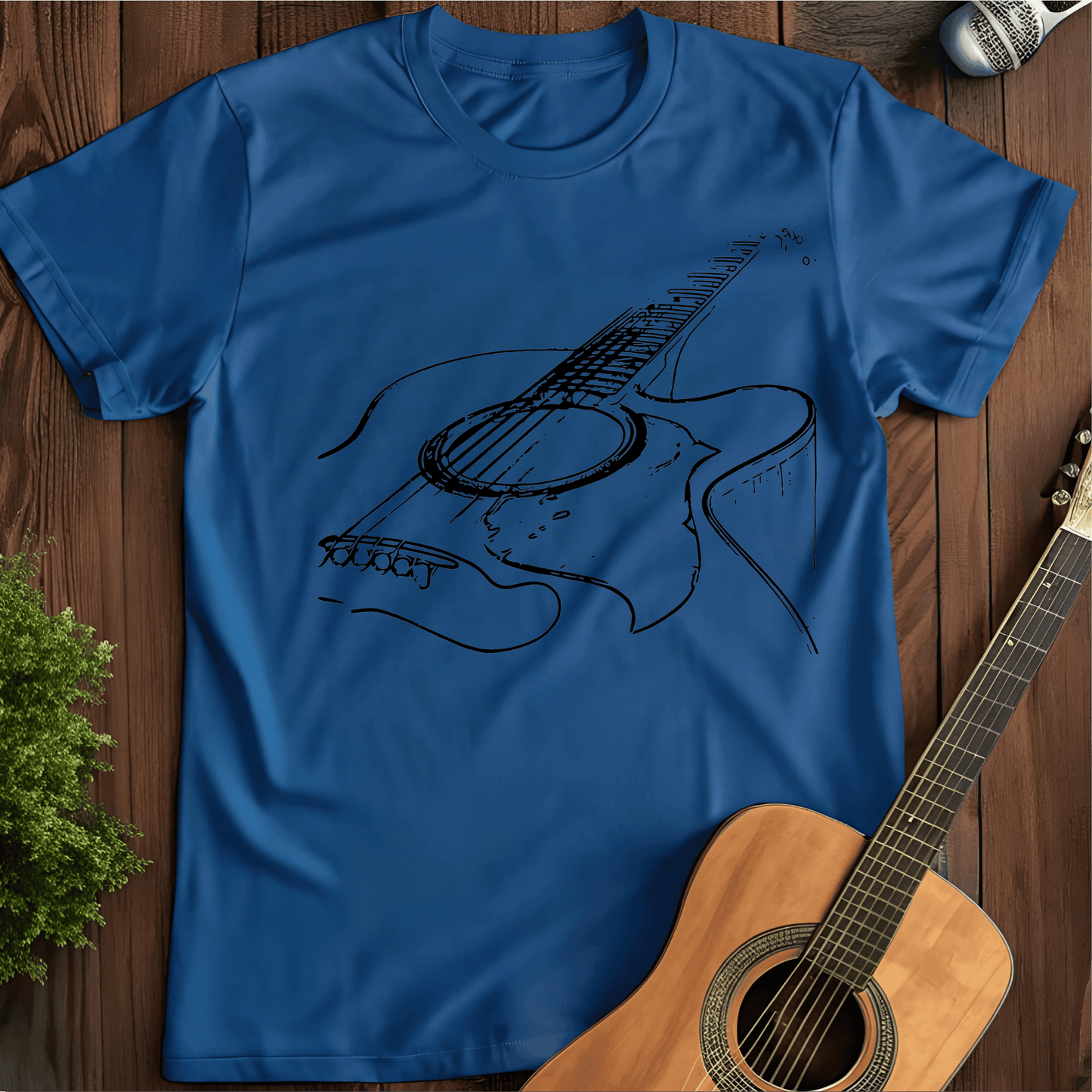 Printify T-Shirt Royal / S Guitar Silhouette Tee