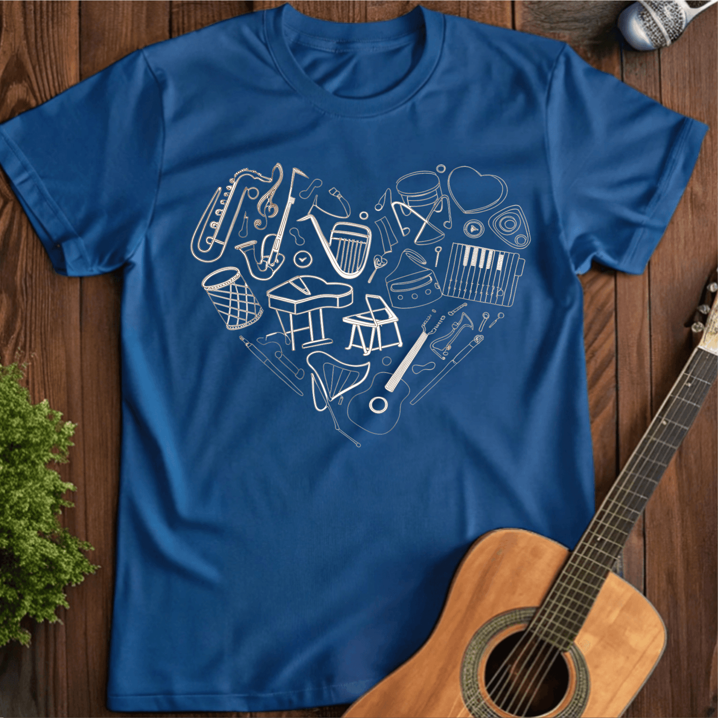 ⭐️⭐️⭐️⭐️⭐️ T-Shirt Royal / S Instrument Heart T-Shirt