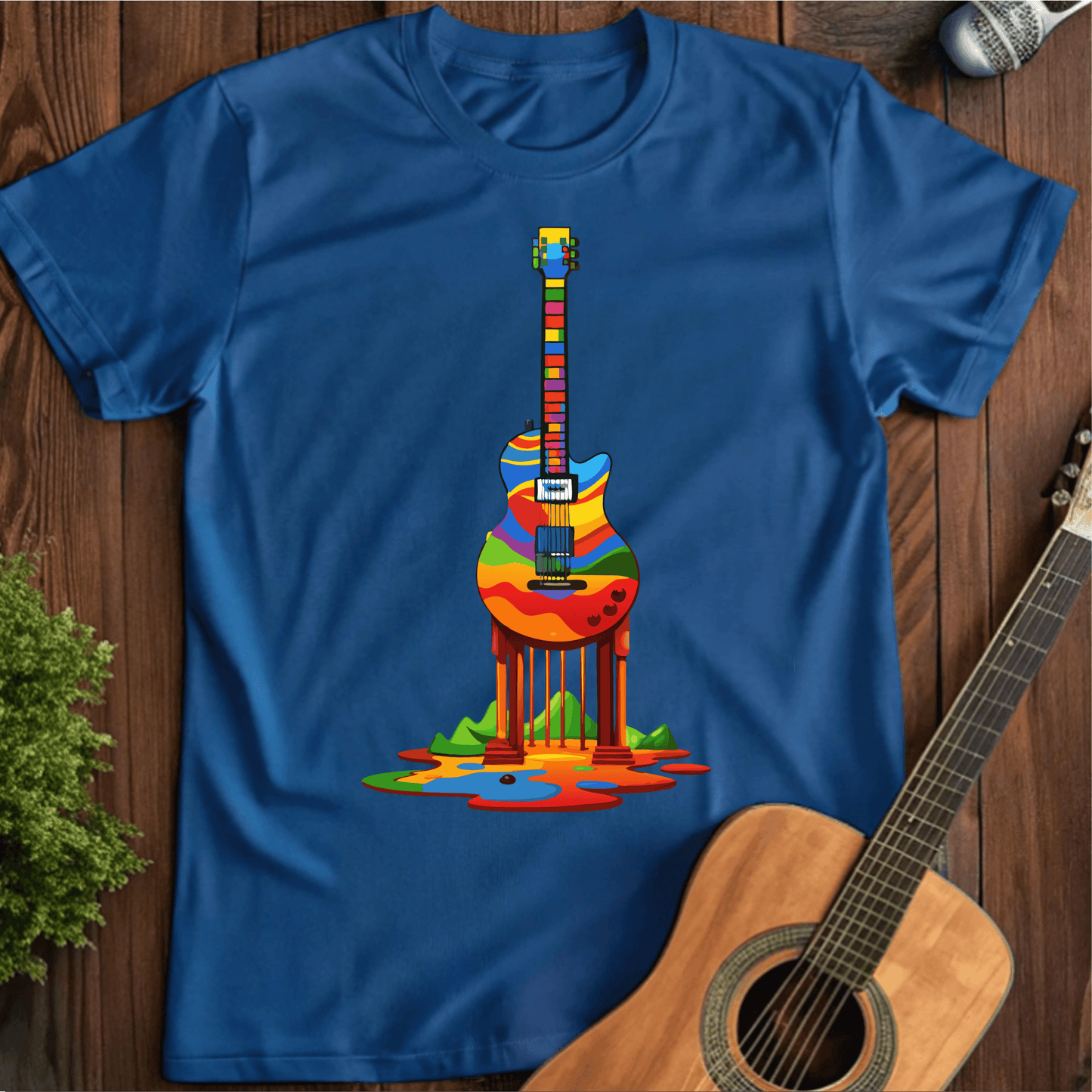 ⭐️⭐️⭐️⭐️⭐️ T-Shirt Royal / S Melting Guitar T-Shirt