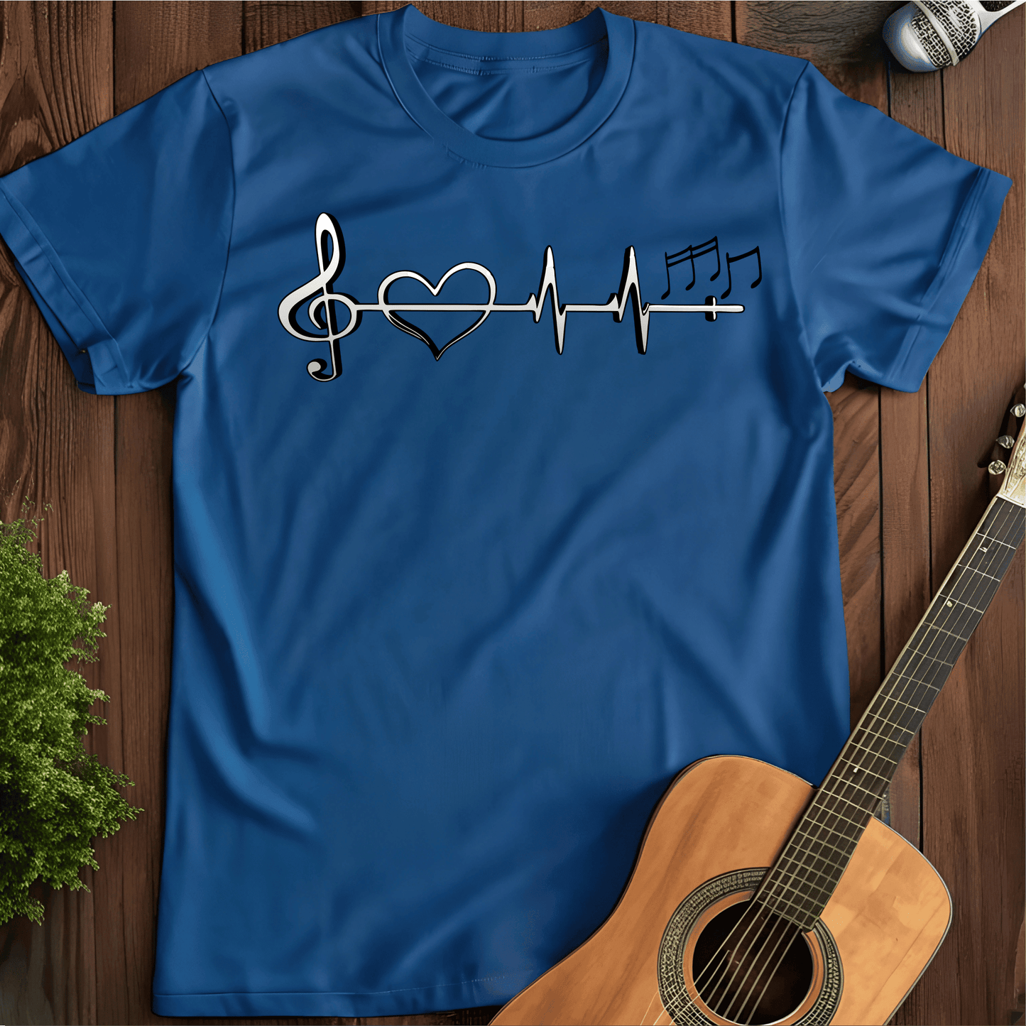 Printify T-Shirt Royal / S Music Love Tee