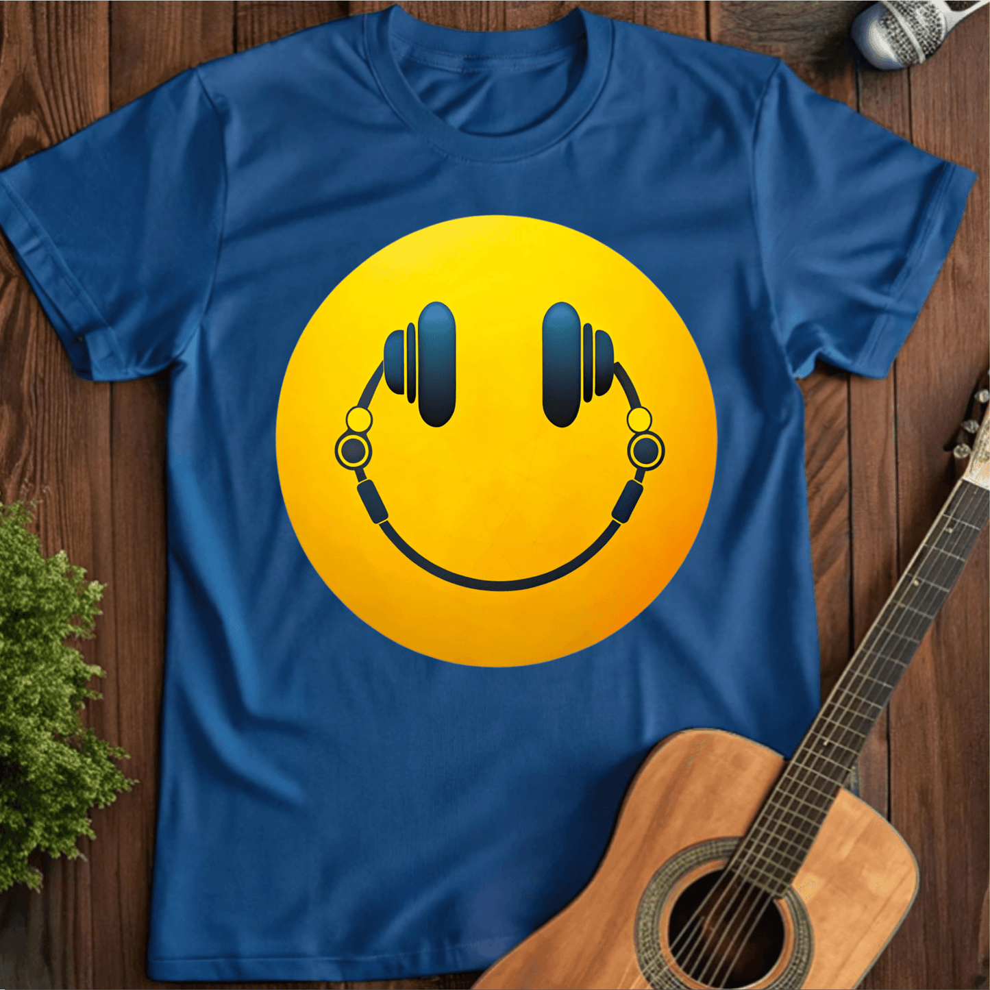 ⭐️⭐️⭐️⭐️⭐️ T-Shirt Royal / S Music Smiley T-Shirt