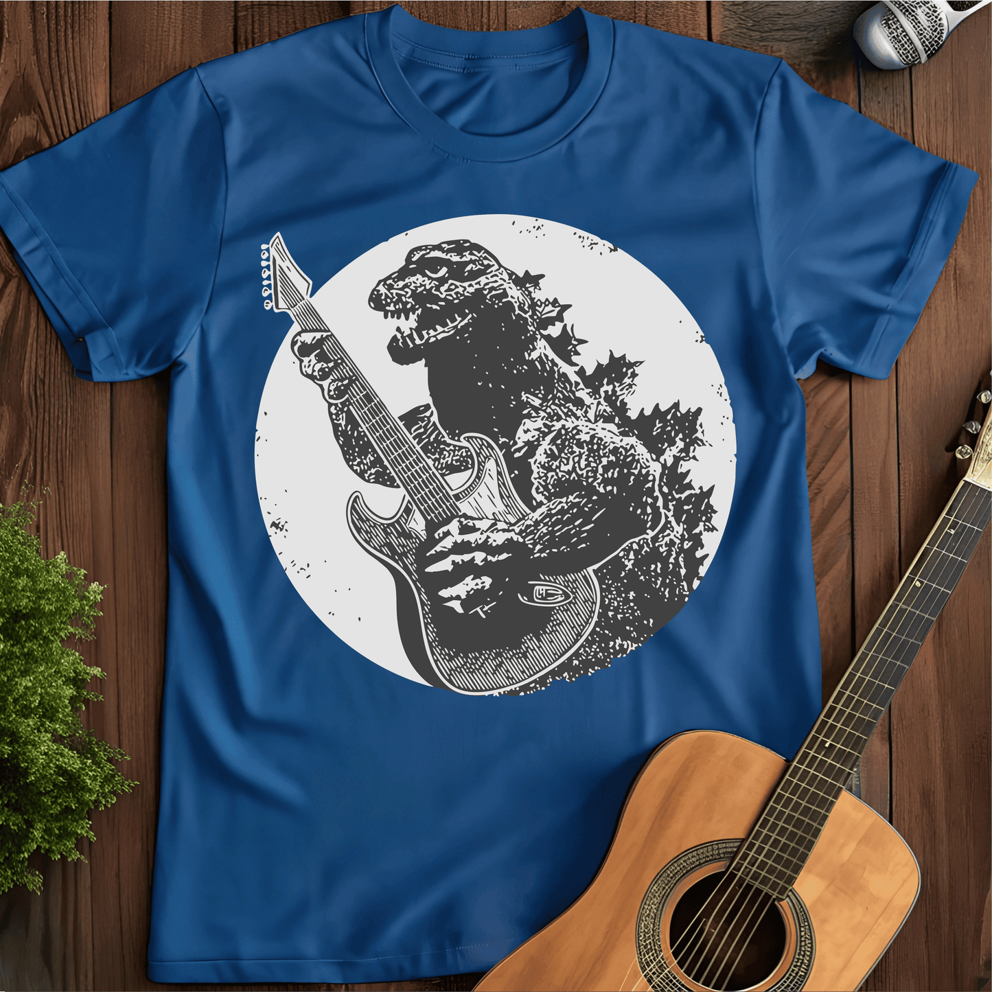 Printify T-Shirt Royal / S Rock Godzilla Tee