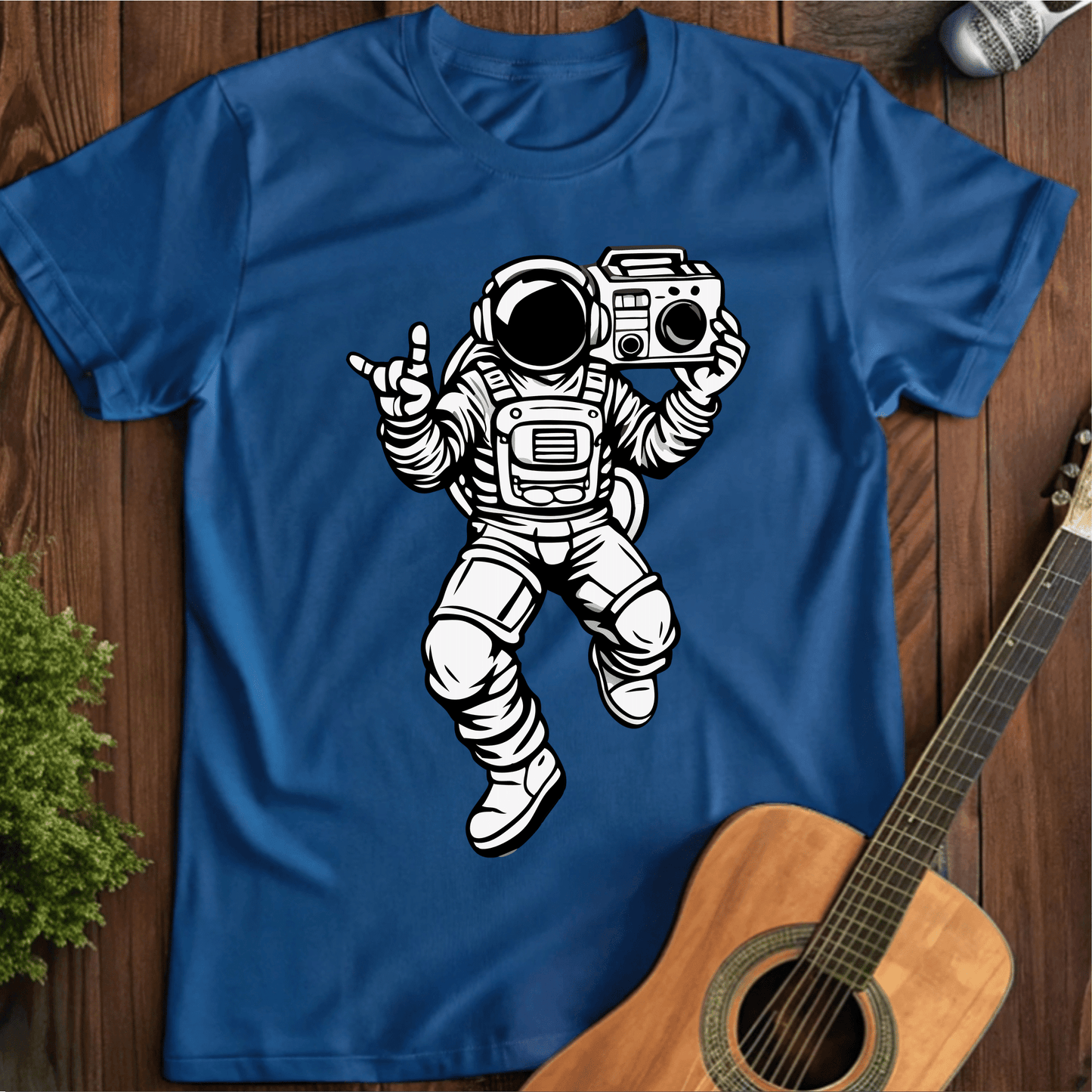 Printify T-Shirt Royal / S Rocking Astronaut Tee