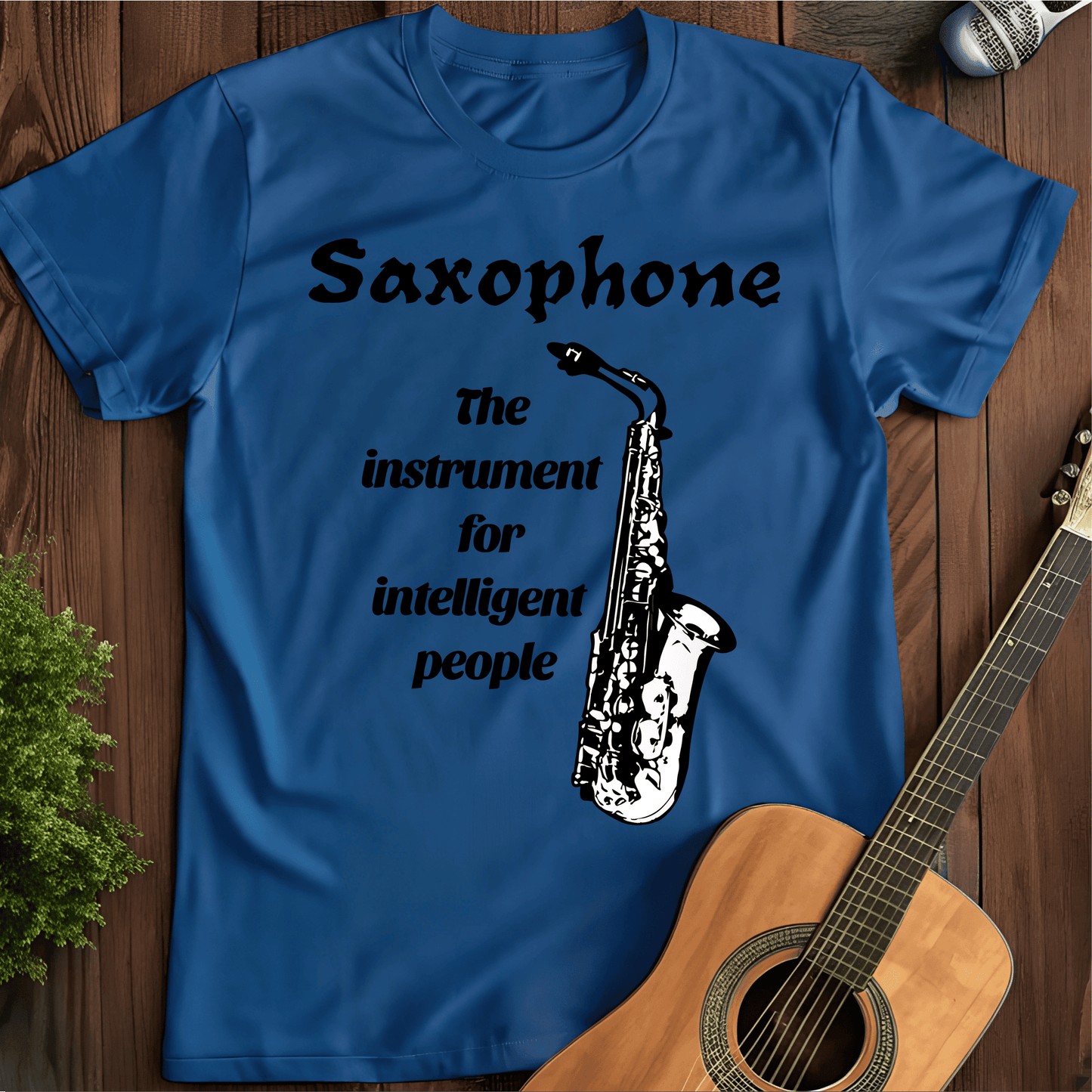 Printify T-Shirt Royal / S Smart Saxophone Tee