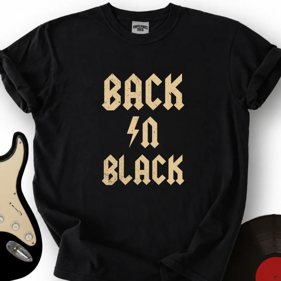 Printify T-Shirt S / Black Back in black T-Shirt