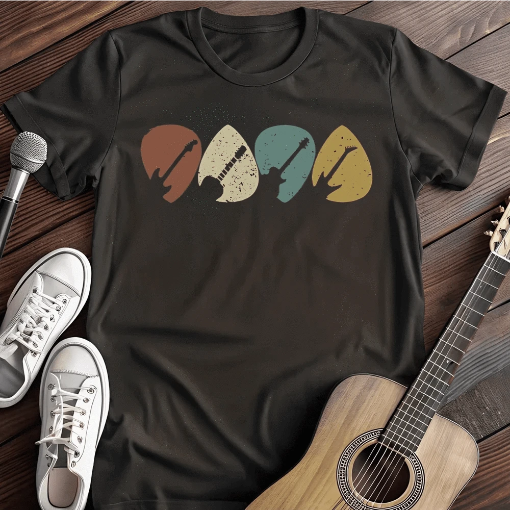Printify T-Shirt S / Black Guitar Plectrum T-Shirt