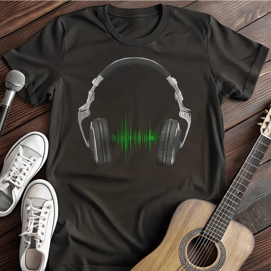 Printify T-Shirt S / Black Headphone Pulse T-Shirt