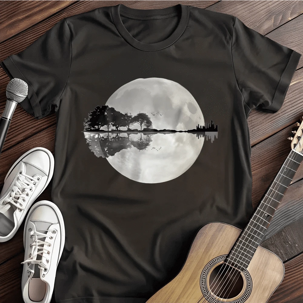 Printify T-Shirt S / Black Moon Guitar T-Shirt