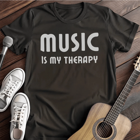 Printify T-Shirt S / Black Music Is T-Shirt