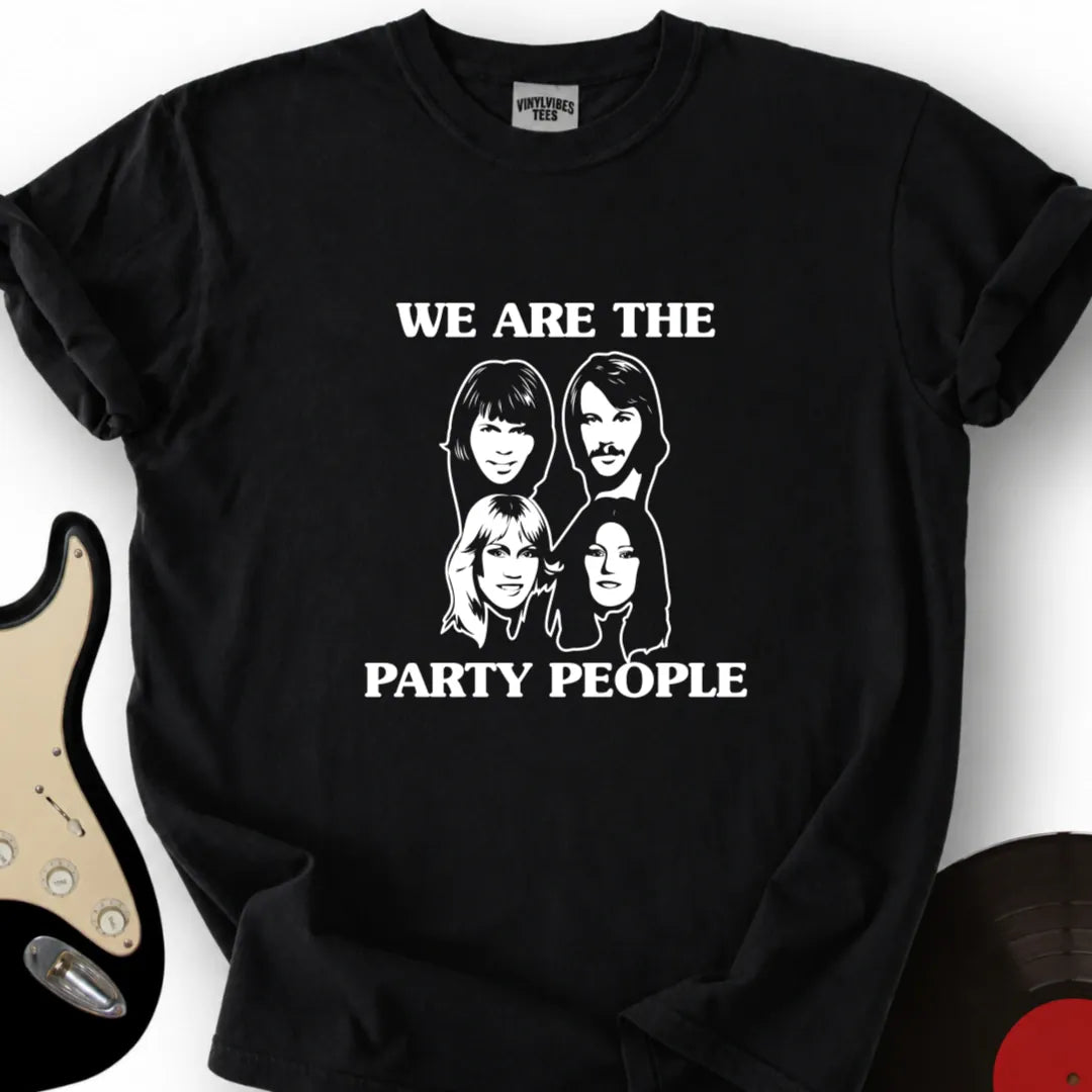 Printify T-Shirt S / Black Party People T-Shirt