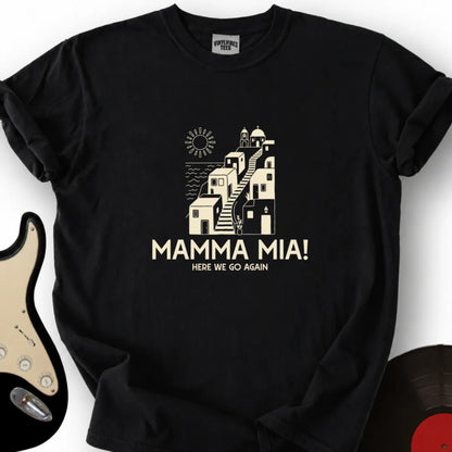 Printify T-Shirt S / Black Postcard Greece T-Shirt