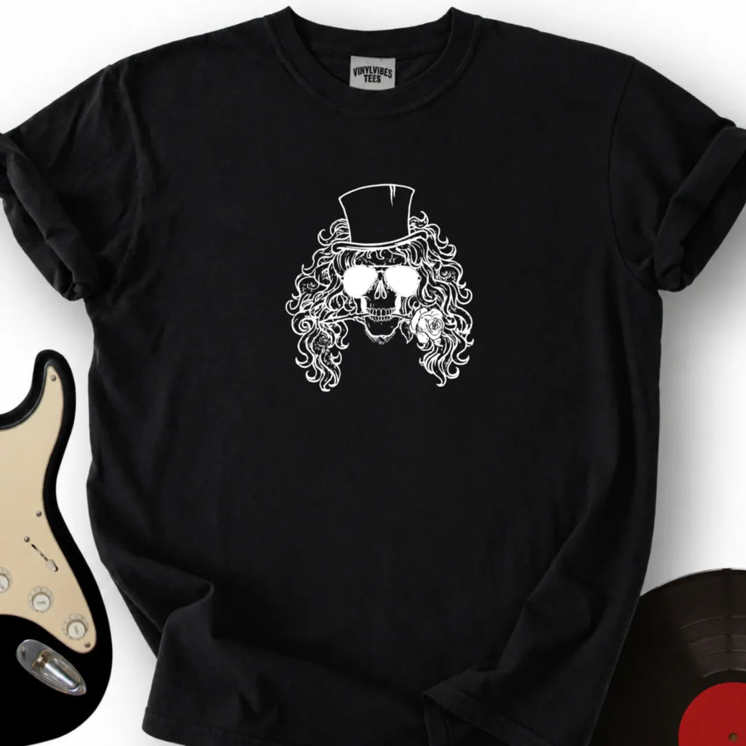 Printify T-Shirt S / Black Skull Rose T-Shirt