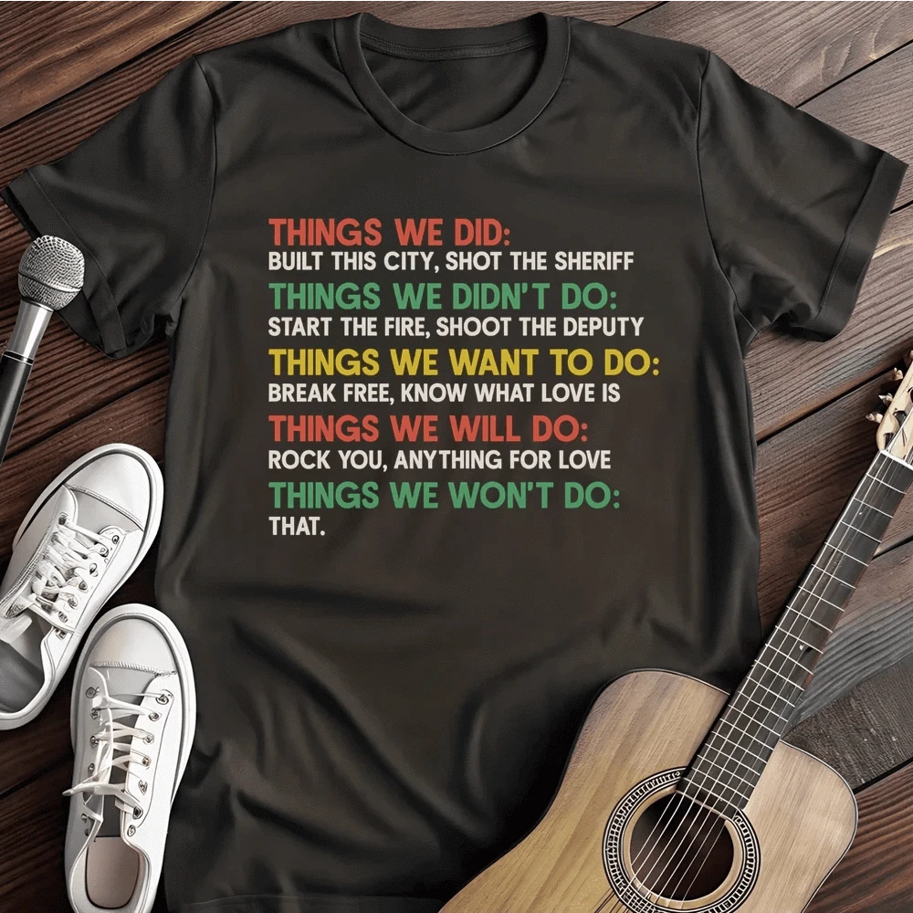 Printify T-Shirt S / Black Things T Shirt