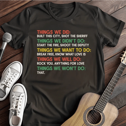 Printify T-Shirt S / Black Things T Shirt