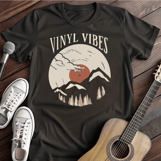 Printify T-Shirt S / Black Vinyl Vibes T-Shirt