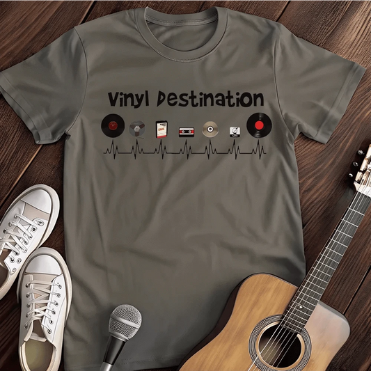 Printify T-Shirt S / Charcoal Vinyl Destination T-Shirt