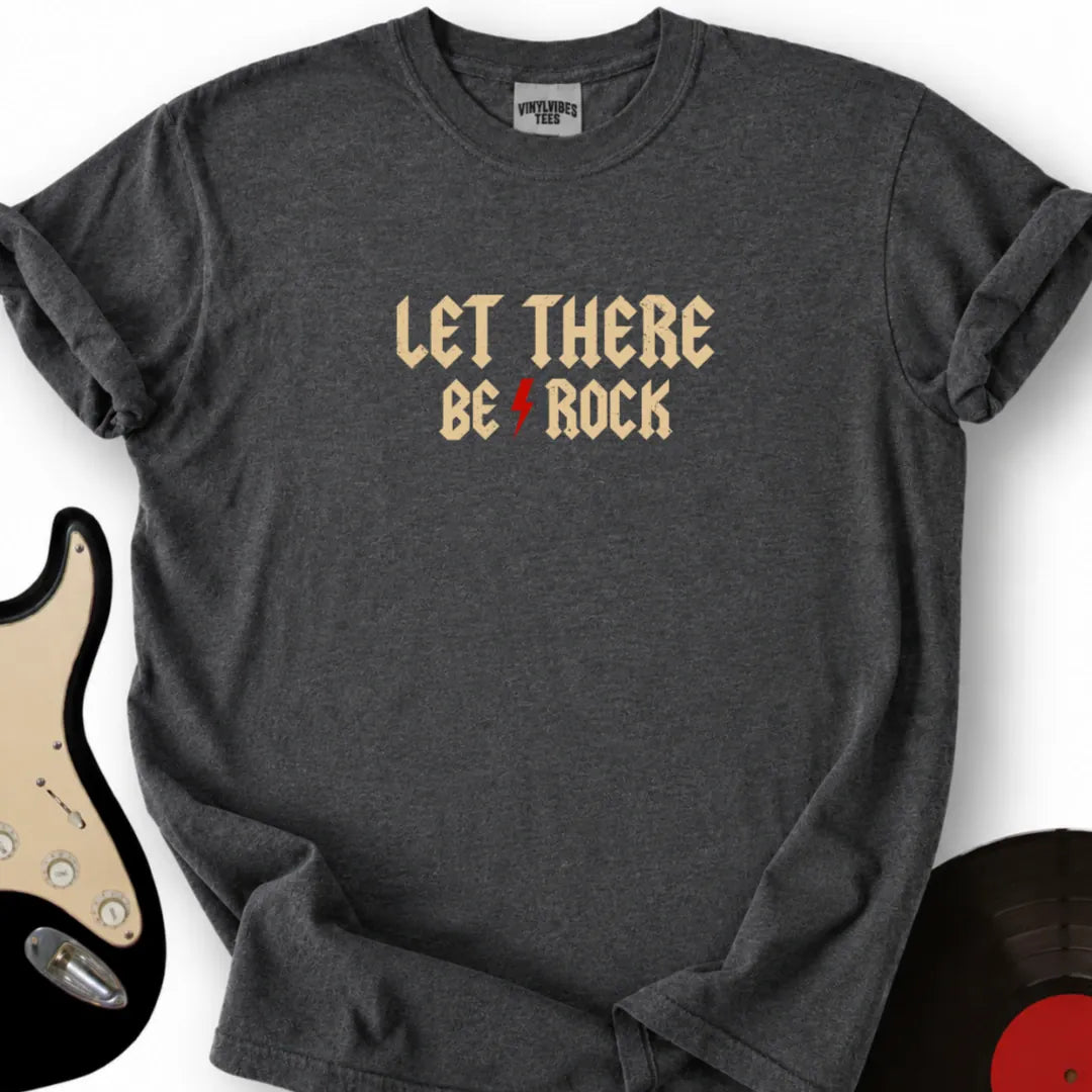 Printify T-Shirt S / Dark Heather Let there be rock T-Shirt