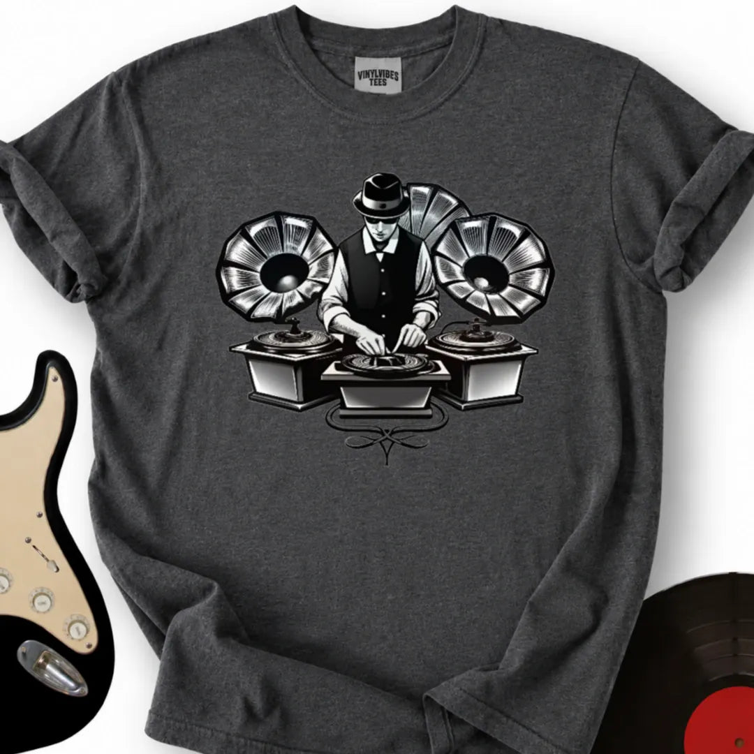 Printify T-Shirt S / Dark Heather Oldskool DJ