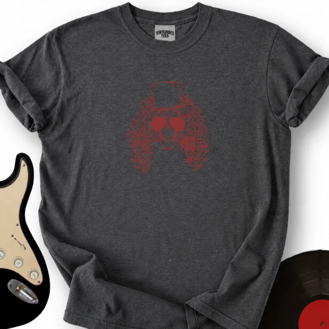 Printify T-Shirt S / Dark Heather Skull Rose T-Shirt