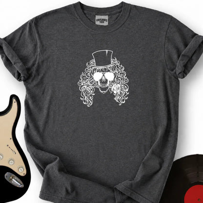 Printify T-Shirt S / Dark Heather Skull Rose T-Shirt