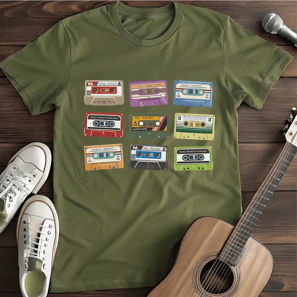 Printify T-Shirt S / Military Green 9 Times Oldskool T-Shirt
