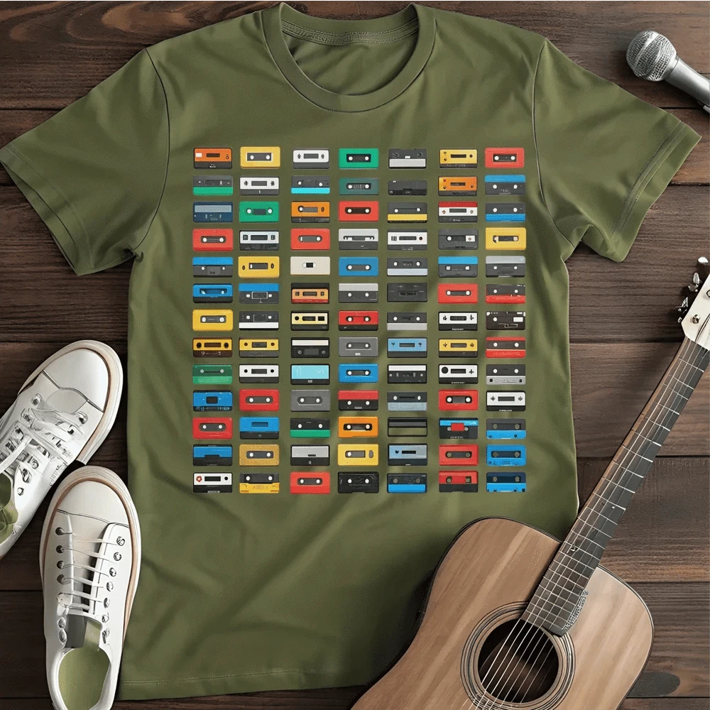 Printify T-Shirt S / Military Green Casette Hoarder T-Shirt