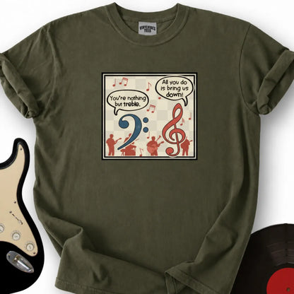 Printify T-Shirt S / Military Green Clef Quips T-Shirt