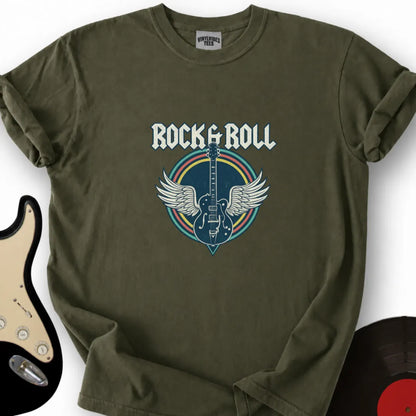 Printify T-Shirt S / Military Green Flight Of Rock T-Shirt