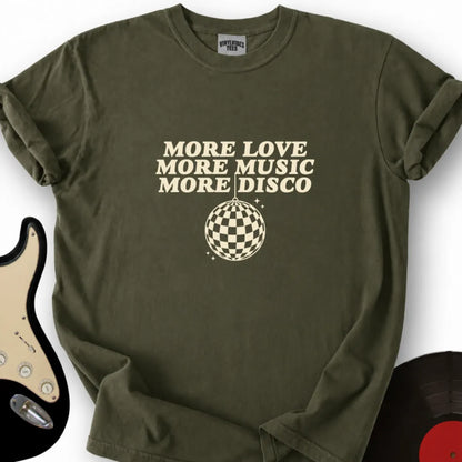 Printify T-Shirt S / Military Green MORE DISCO T-Shirt
