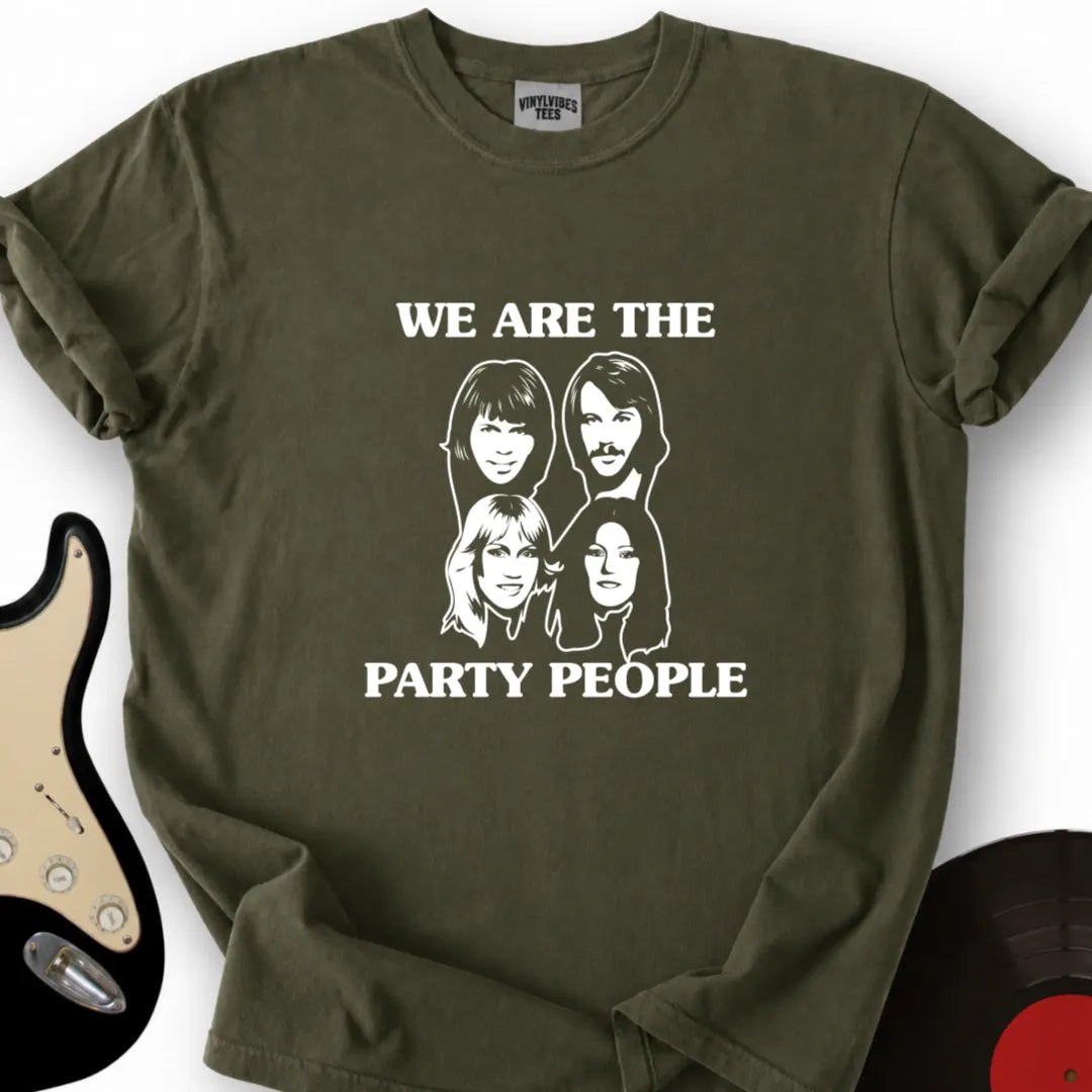 Printify T-Shirt S / Military Green Party People T-Shirt