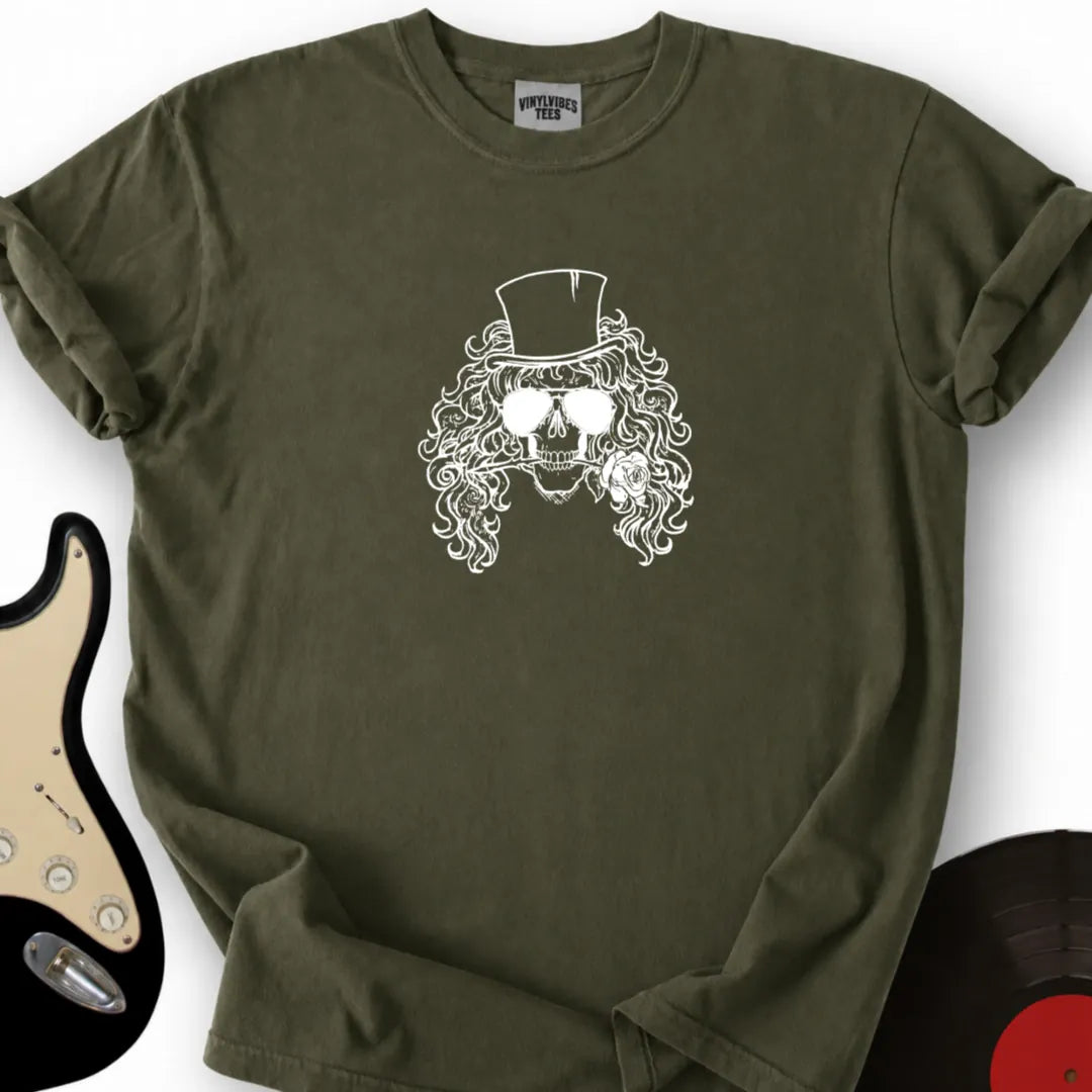 Printify T-Shirt S / Military Green Skull Rose T-Shirt