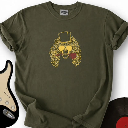 Printify T-Shirt S / Military Green Skull Rose T-Shirt