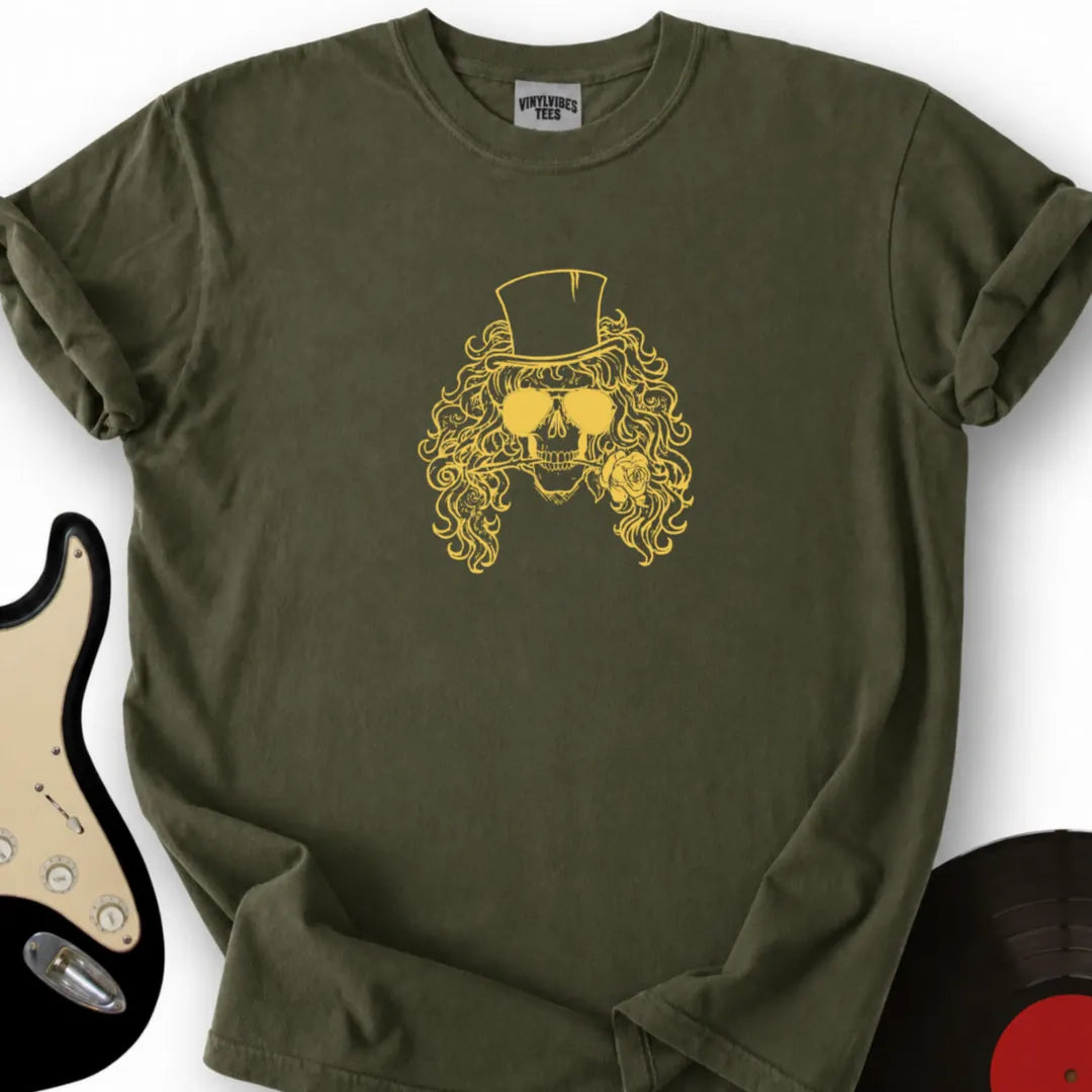 Printify T-Shirt S / Military Green Skull Rose T-Shirt