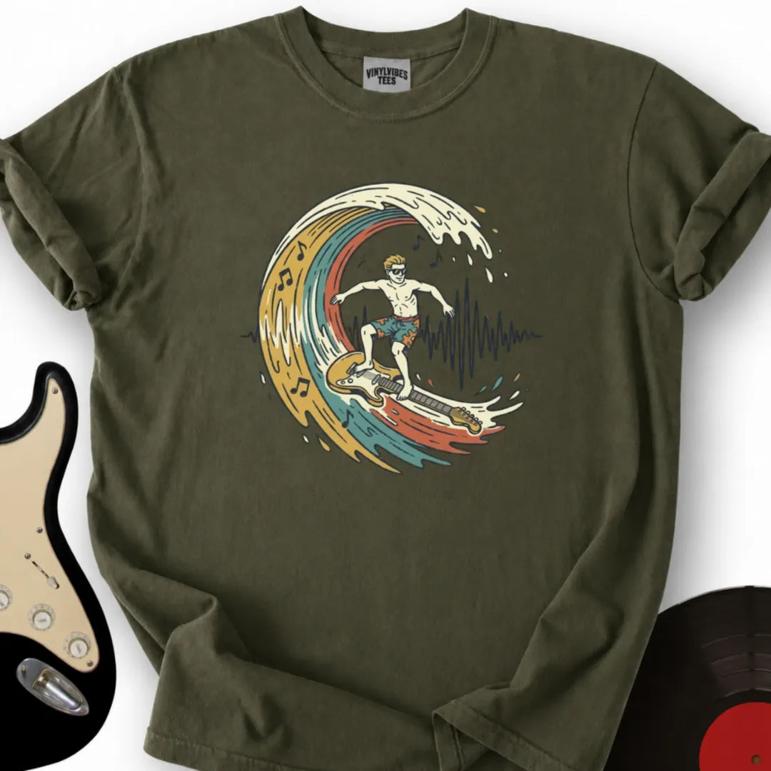Printify T-Shirt S / Military Green Sonic Surfer T-Shirt