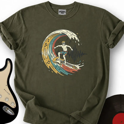 Printify T-Shirt S / Military Green Sonic Surfer T-Shirt
