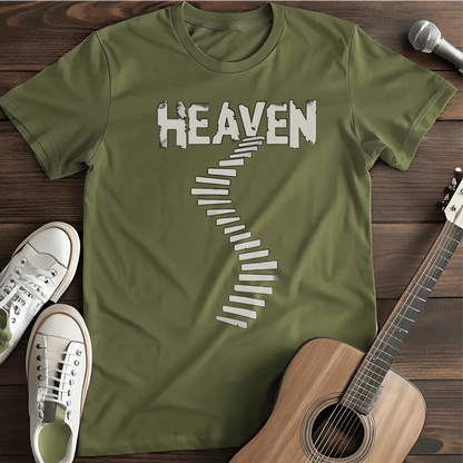 Printify T-Shirt S / Military Green Stairway T Shirt