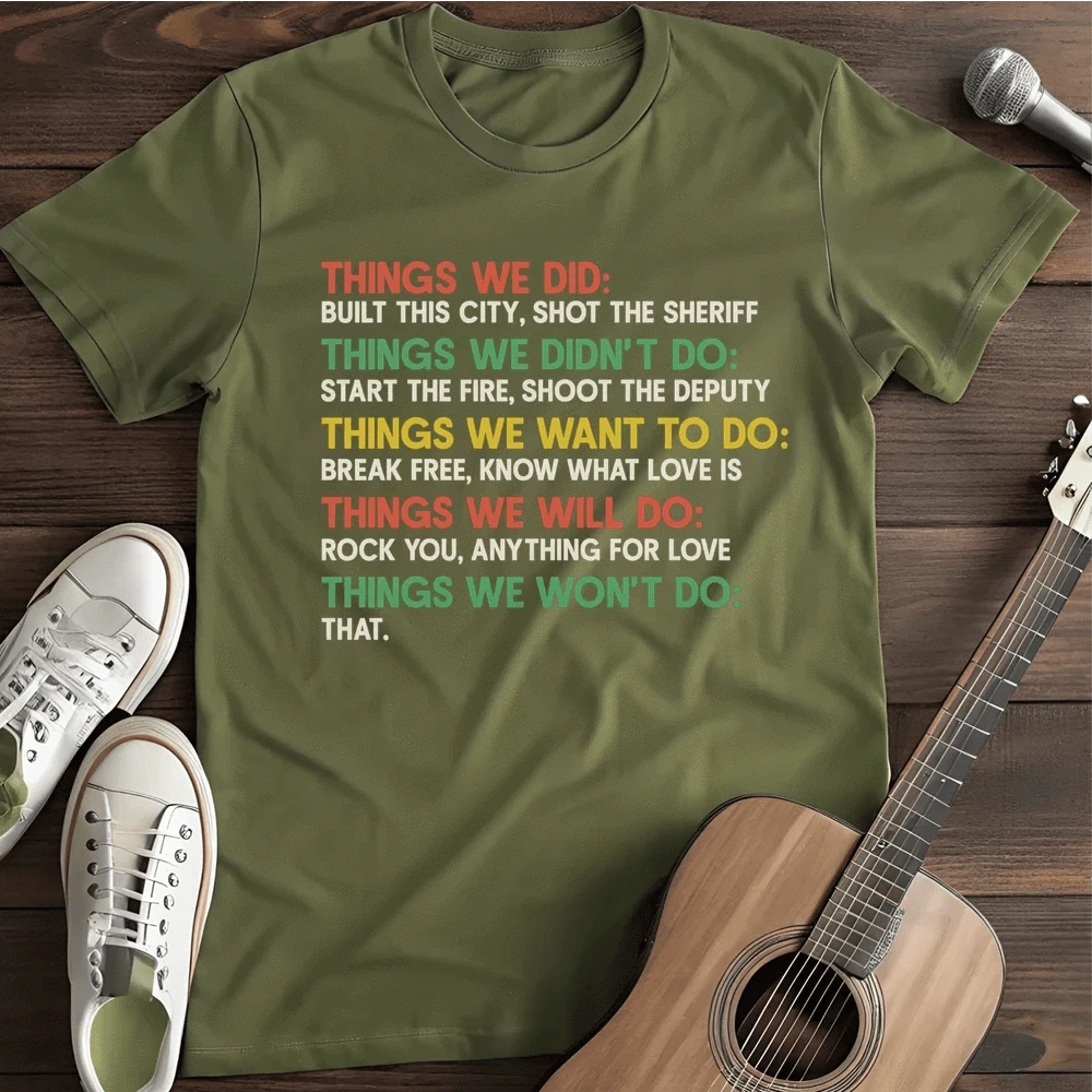Printify T-Shirt S / Military Green Things T Shirt