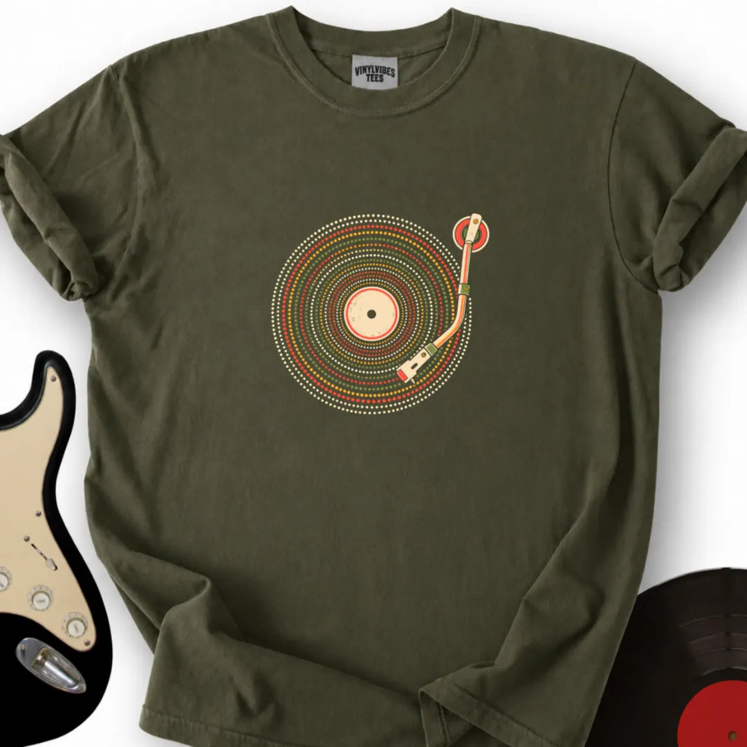Printify T-Shirt S / Military Green Vinyl Dots T-Shirt