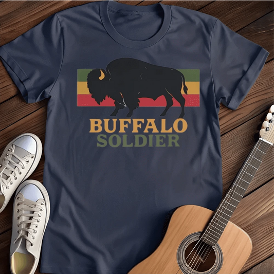 Printify T-Shirt S / Navy Buffalo Soldier T Shirt