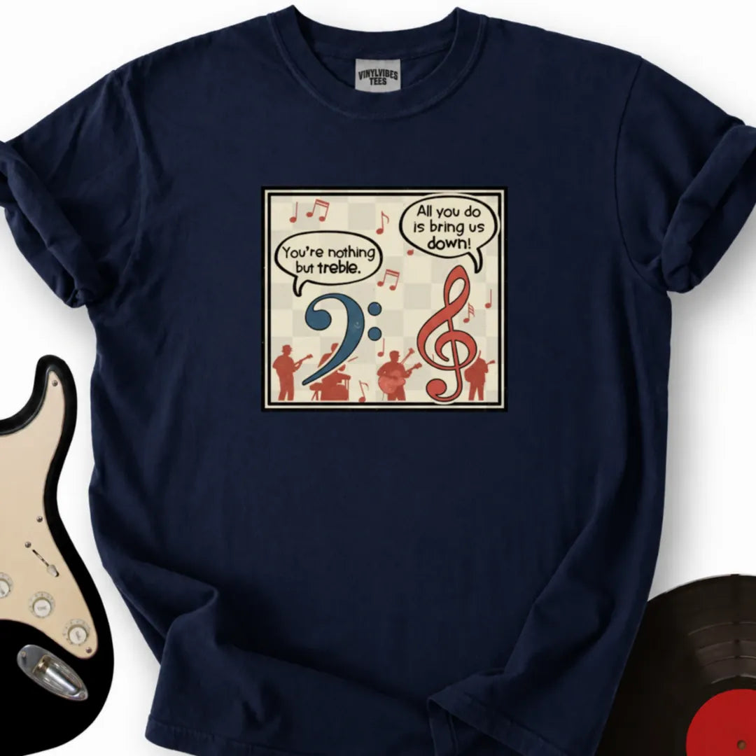 Printify T-Shirt S / Navy Clef Quips T-Shirt