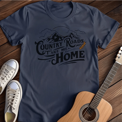 Printify T-Shirt S / Navy Country Roads T Shirt