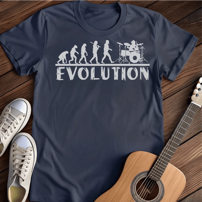 Printify T-Shirt S / Navy Drummer Evolution T-Shirt