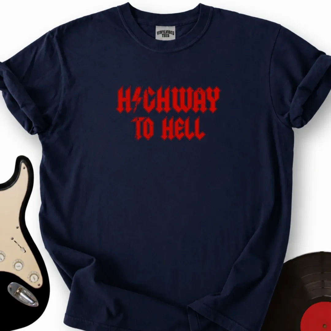 Printify T-Shirt S / Navy Highway to T-Shirt