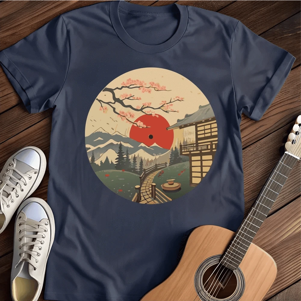 Printify T-Shirt S / Navy Japan Garden Vinyl T-Shirt