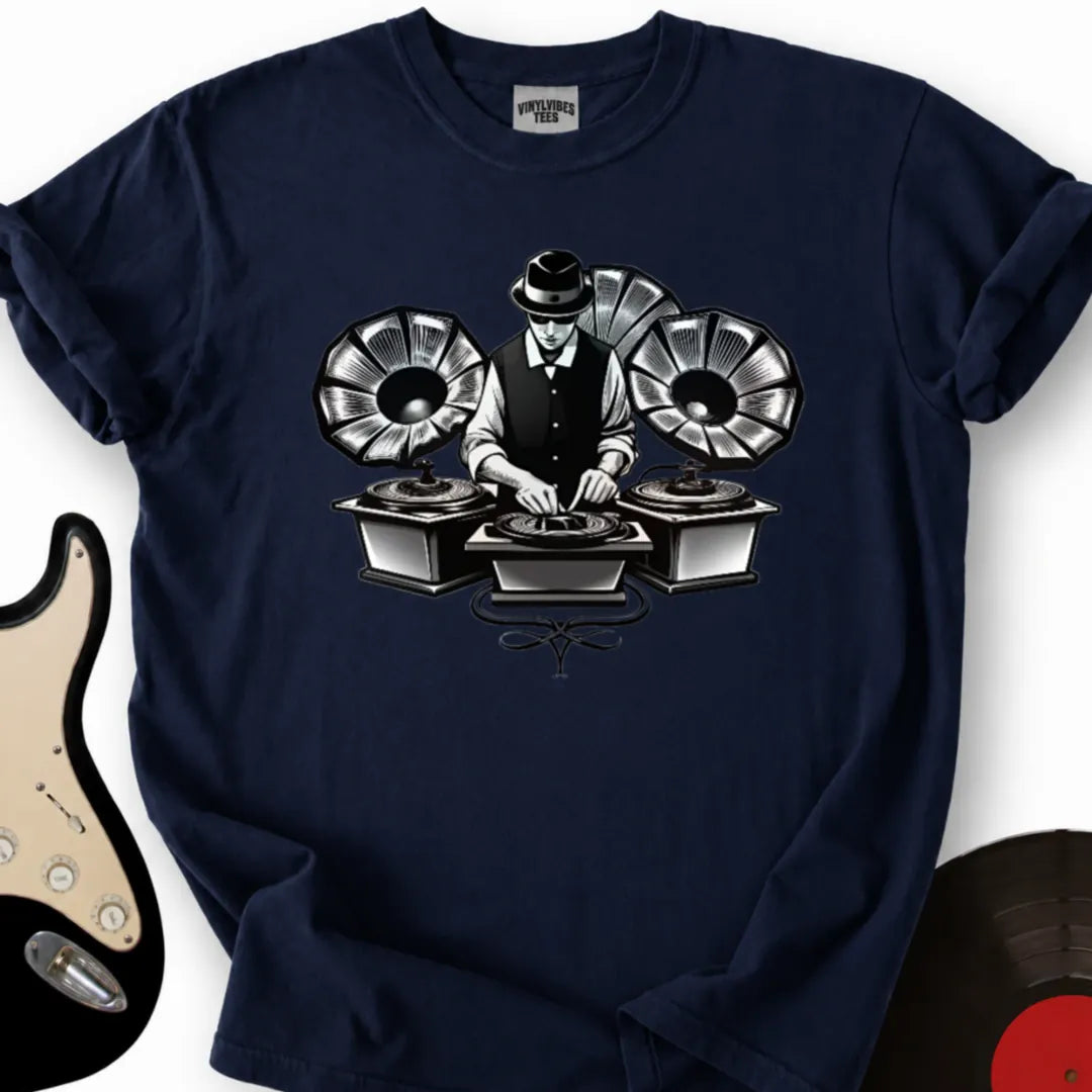 Printify T-Shirt S / Navy Oldskool DJ