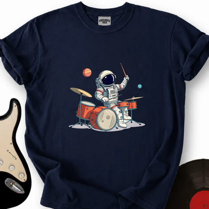 Printify T-Shirt S / Navy Playful Astronaut T-Shirt