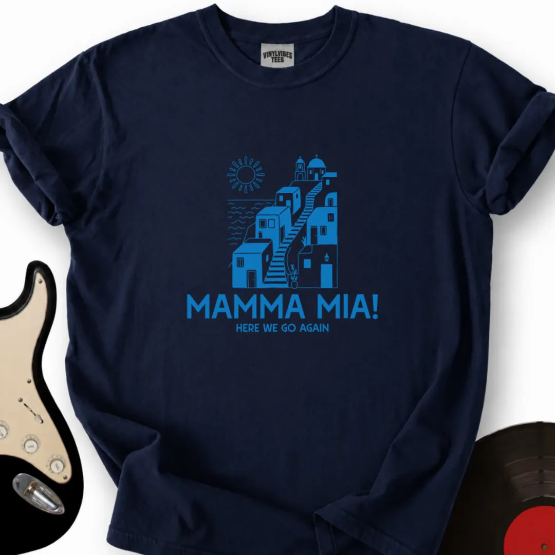 Printify T-Shirt S / Navy Postcard Greece T-Shirt