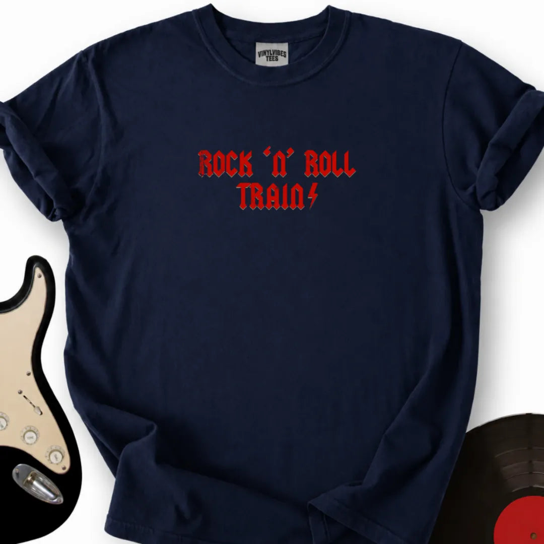 Printify T-Shirt S / Navy Rock 'n roll train T-Shirt
