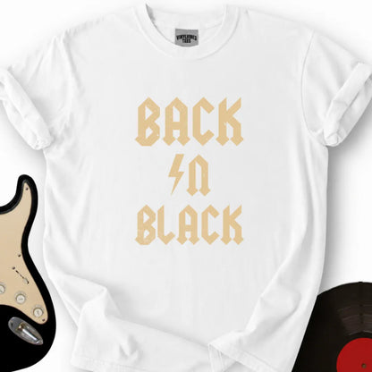 Printify T-Shirt S / White Back in black T-Shirt