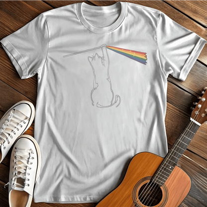 Printify T-Shirt S / White Dark Side Cat T Shirt